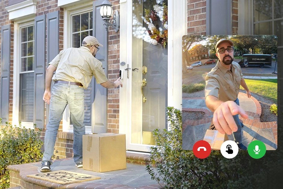 Smart doorbell camera with two-way audio and mobile alerts