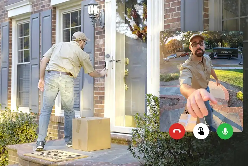Smart doorbell camera with two-way audio and mobile alerts